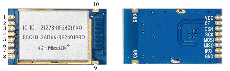 nRF24L01無線模塊 引腳圖