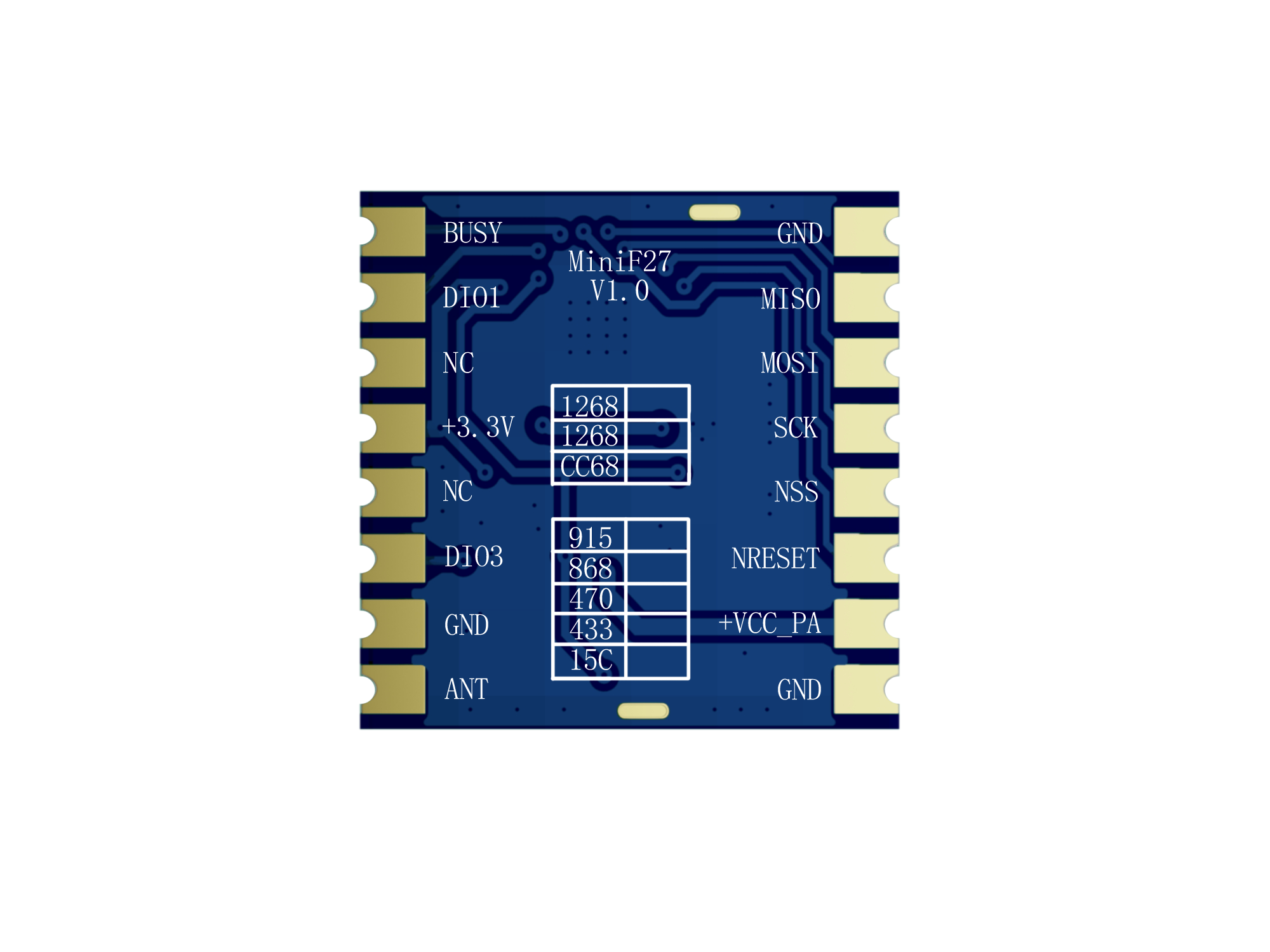 MiniF27 小體積 LoRa無線收發(fā)模塊