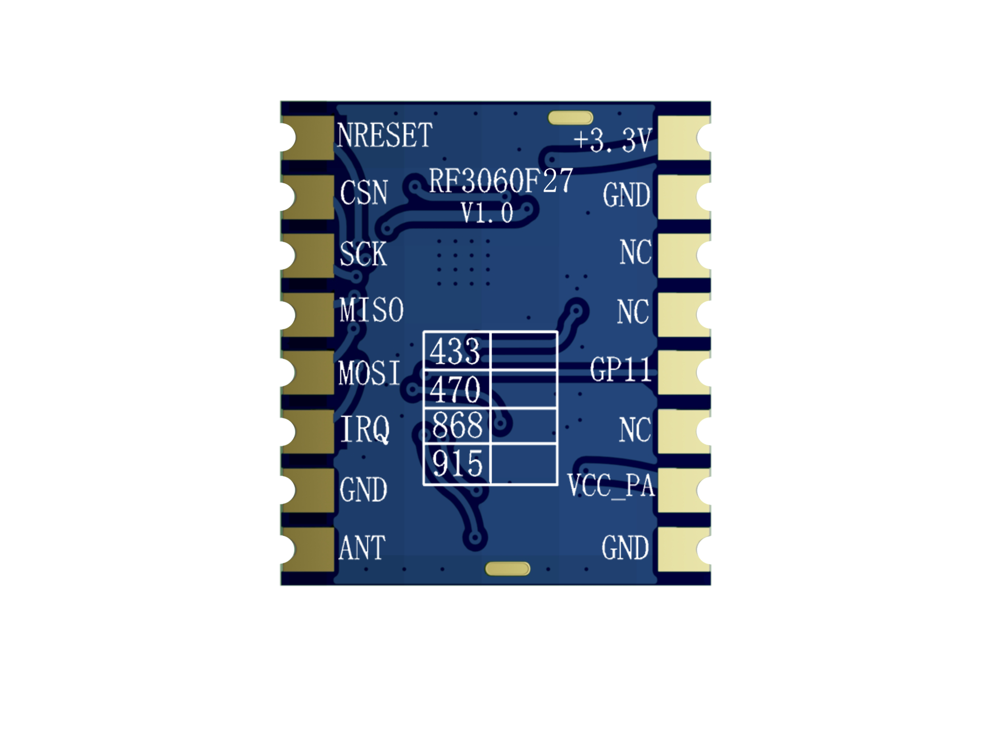 RF3060F27 LoRa無(wú)線收發(fā)模塊
